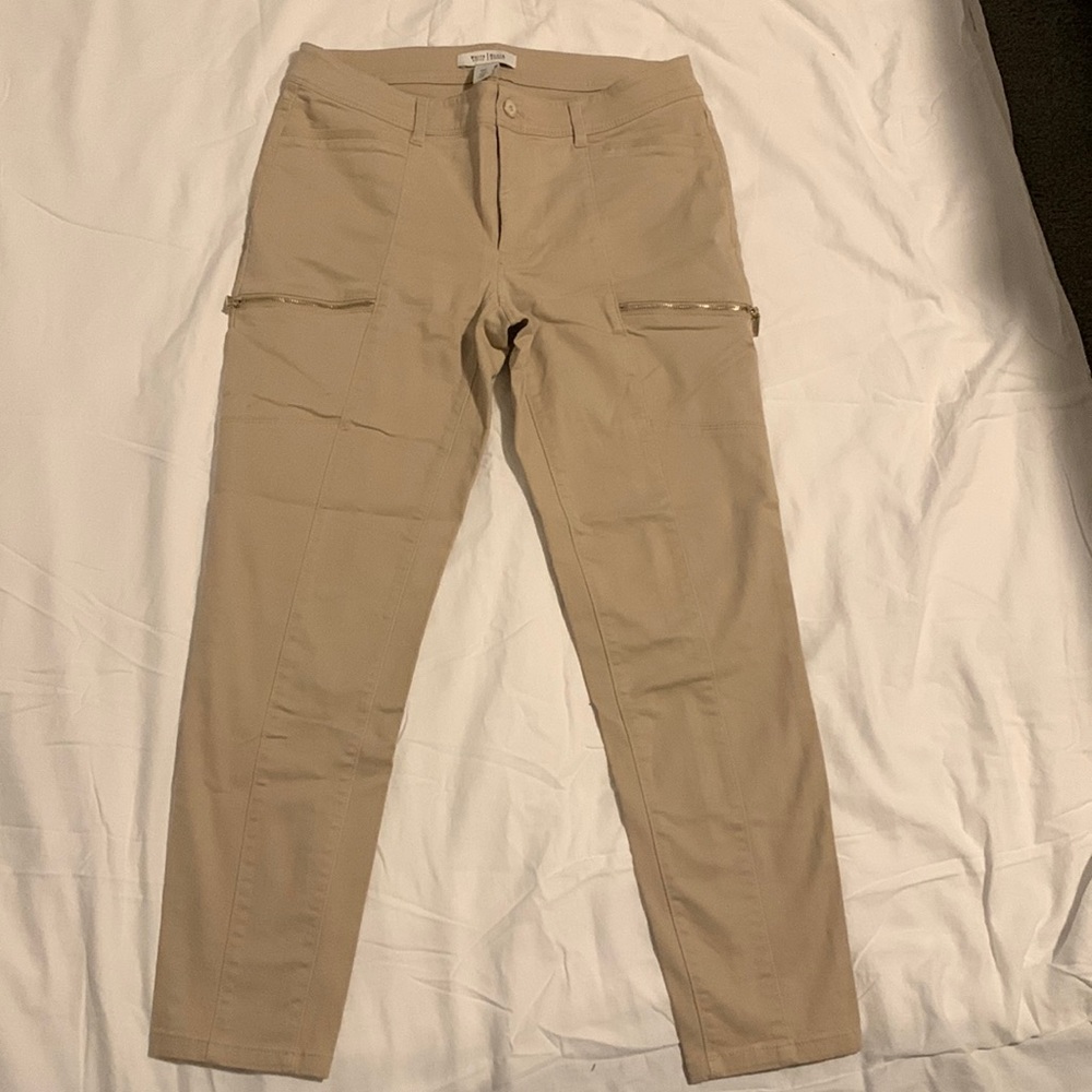 White House Black Market tan pants-size 6